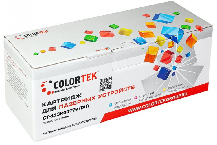 Лазерный картридж Colortek C-113R00779 (DU) VL B7025/ 7030/ 7035 для принтеров Xerox b7025, черный, 80000 к.