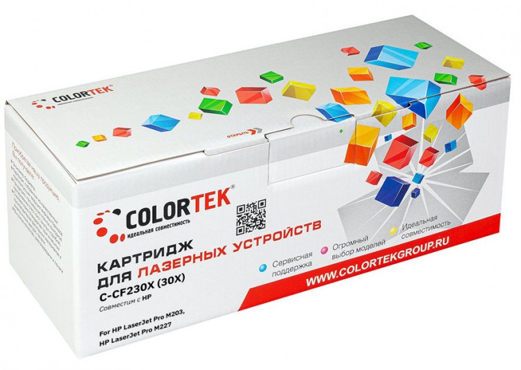 Лазерный картридж Colortek C-HP CF230X (30X) для принтеров Professional / LJP-M203/М227, черный, 3500 к.