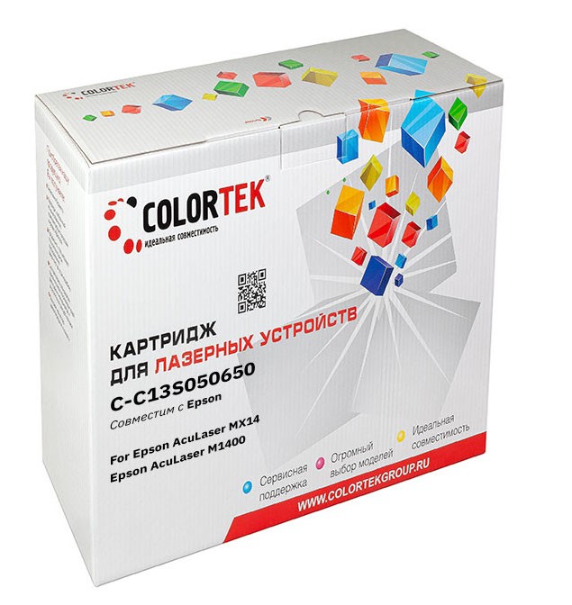 Лазерный картридж Colortek C-C13S050650 (M1400) для принтеров Epson AL-MX14/ AL-M1400, черный, 2200 к.