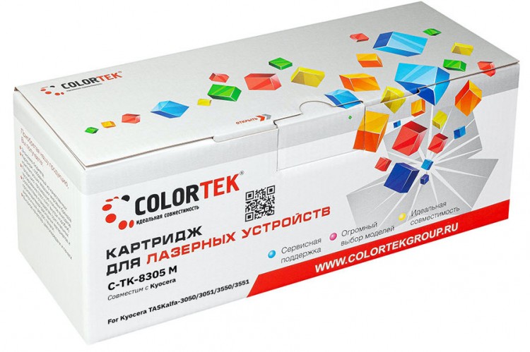 Лазерный картридж Colortek C-TK-8305 для принтеров Kyocera TASKalfa-3050/ 3051/ 3550/ 3551, пурпурный, 15000 к.