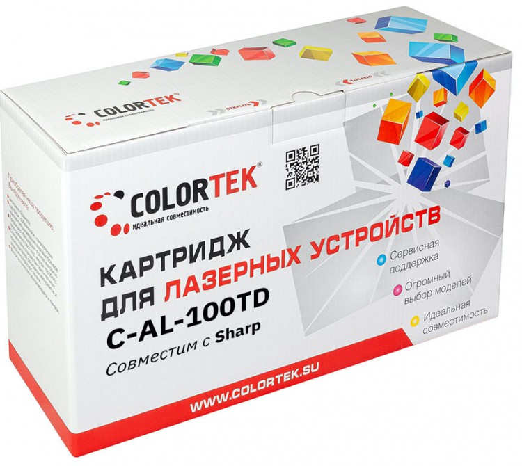 Лазерный картридж Colortek C-AL-100TD для принтеров Sharp Al 1000/ al100, черный, 6000 к.