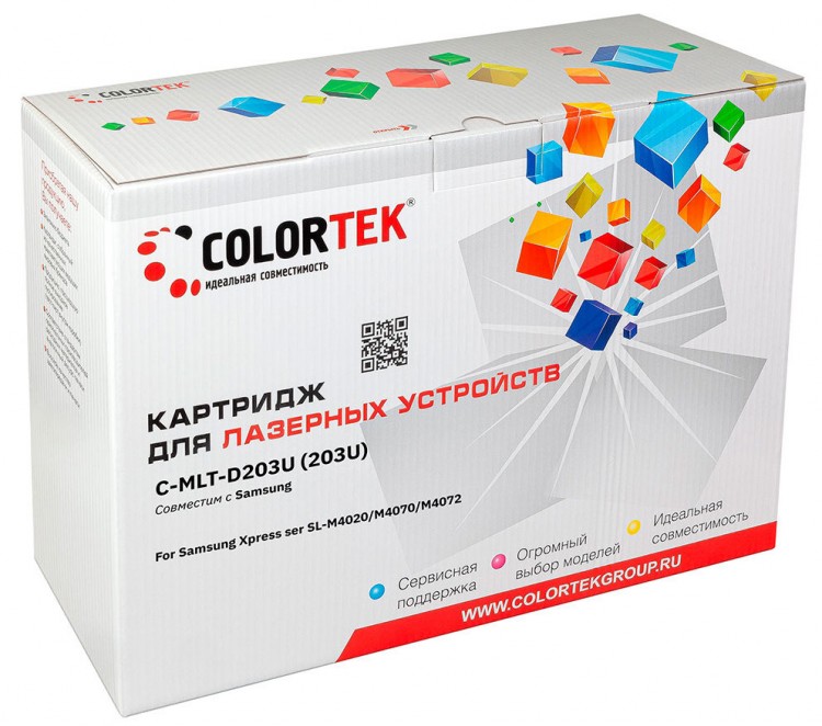 Лазерный картридж Colortek C-MLT-D203U для принтеров Samsung SL-M4020/ M4070, черный, 15000 к.