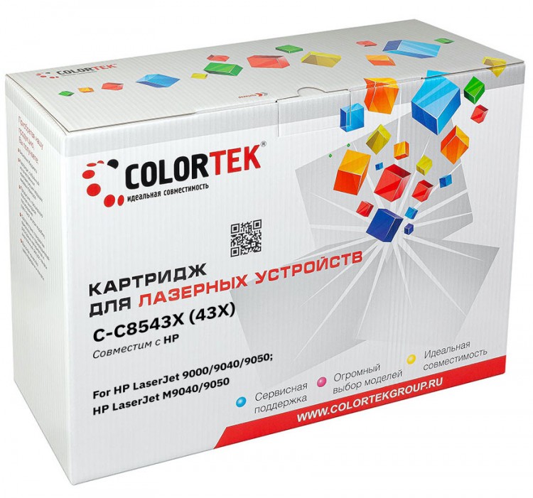 Лазерный картридж Colortek C-C8543X для принтеров HP LJ-9000/ 9000DN/ 9000N/ 9040/ 9050, черный, 30000 к.