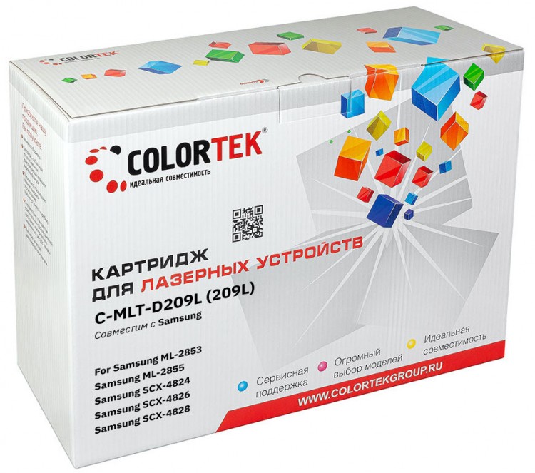 Лазерный картридж Colortek C-MLT-D209L для принтеров Samsung SCX-4824/ 4826/ 4828FN/ ML-2855ND, черный, 5000 к.