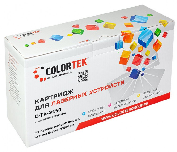 Лазерный картридж Colortek C-TK-3150 для принтеров Kyocera EcoSys-M3040idn/  EcoSys-M3540idn, черный, 14500 к.