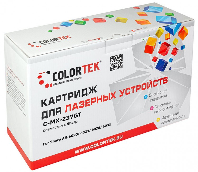 Лазерный картридж Colortek C-MX-237GT для принтеров Sharp AR-6020/ 6023/ 6026/ 6031, черный, 20000к.