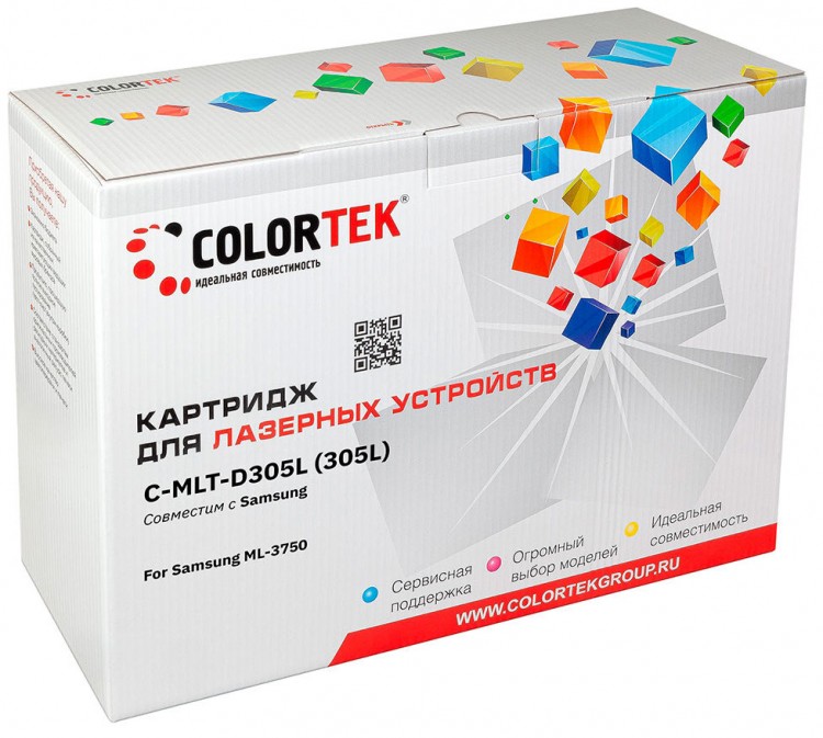 Лазерный картридж Colortek C-MLT-D305L для принтеров Samsung ML-3750ND, черный, 15000 к.