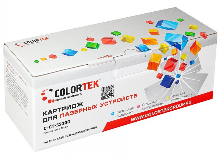 Лазерный картридж Colortek C-3210D для принтеров Ricoh Aficio 2035e/ 2045e/ 3035/ 4035, черный, 30000 к.