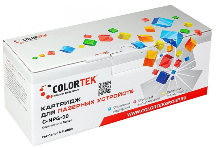 Лазерный картридж Colortek C-NPG-10 для принтеров Canon NP-6050, черный, 30000 к.