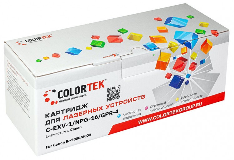 Лазерный картридж Colortek C-EXV1/ NPG-16/ GPR-4 для принтеров Canon IR5000/ 6000, черный, 35500 к.