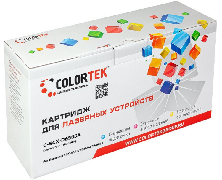Лазерный картридж Colortek C-DU SCX-R6555A для принтеров Samsung SCX-6545N, SCX-6555N, черный, 80000 к.