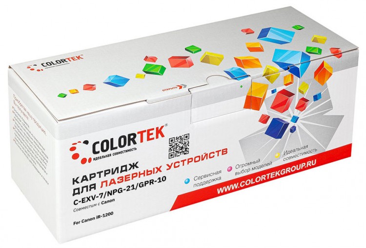 Лазерный картридж Colortek C-EXV7/ NPG-21/ GPR-10 для принтеров Canon IR-1200 (7814A002), черный, 5300 к.