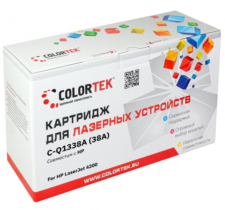 Лазерный картридж Colortek C-Q1338A для принтеров HP LJ 4200, черный, 12000 к.