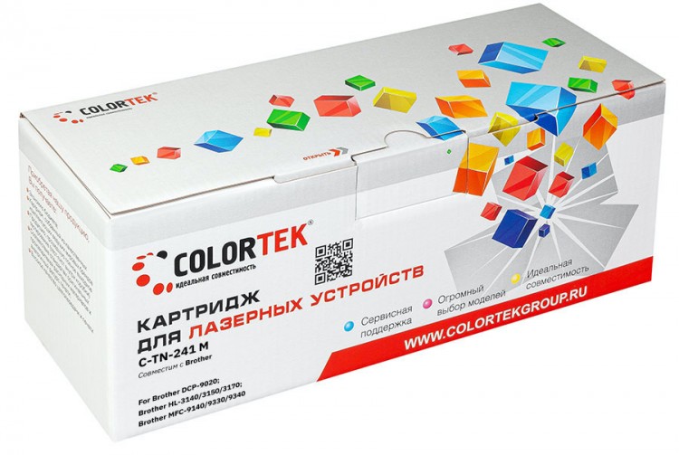 Лазерный картридж Colortek C-TN-241 для принтеров Brother HL3140CW/ 3170СDW/ DCP9020CDW/ MFC9330CDW, пурпурный, 1400 к.