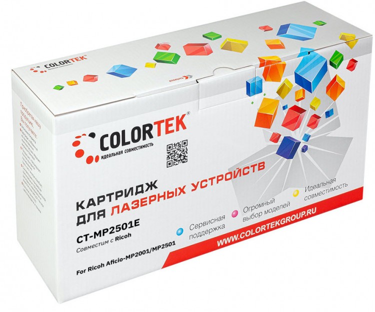 Лазерный картридж Colortek C-MP 2501E (842009) для принтеров Ricoh Aficio-MP2001/ MP2501, черный, 9000 к.