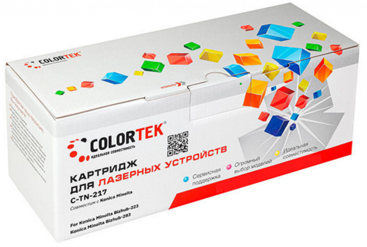 Лазерный картридж Colortek C-TN-217 для принтеров Minolta BizHub 223/ 283, черный, 17500 к.