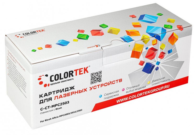 Лазерный картридж Colortek C-MP C2503 (841925) для принтеров Ricoh Aficio MPC2003, MPC2011, MPC2503, черный, 15000 к.