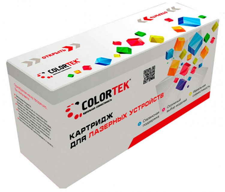 Лазерный картридж Colortek C-HP CE255X/ C-724H для принтеров i-sensys lbp6750dn, черный, 12500 к.