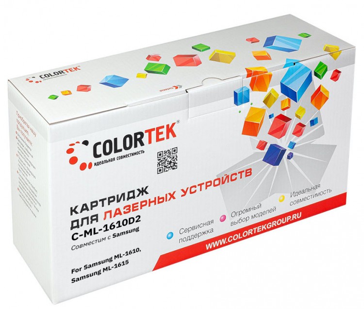 Лазерный картридж Colortek C-ML-1610 для принтеров Samsung ML-1610/ 1615, черный, 2000 к.