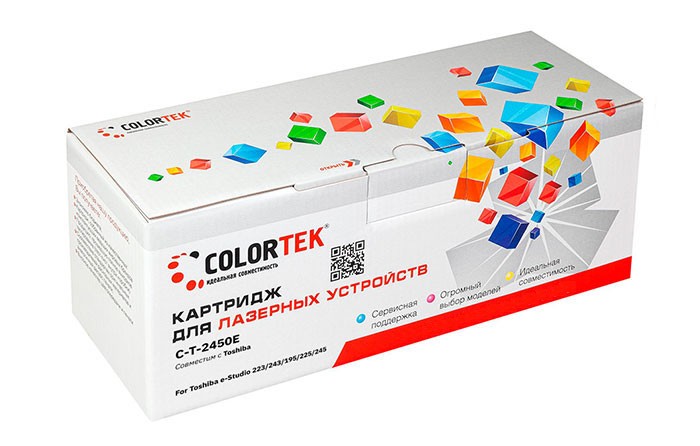 Лазерный картридж Colortek C-T-2450E для принтеров Toshiba e-STUDIO223/ 243/ 195/ 225/ 245, черный, 5000 к.
