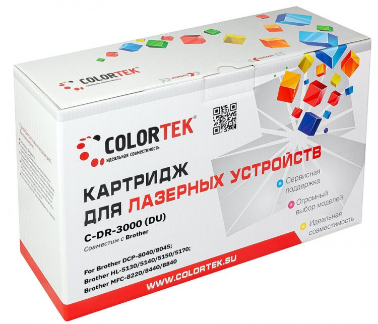 Лазерный картридж Colortek C-DR-3000 для принтеров Brother DCP-8040/ 8045  HL-5130, 51840, черный, 20000 к.
