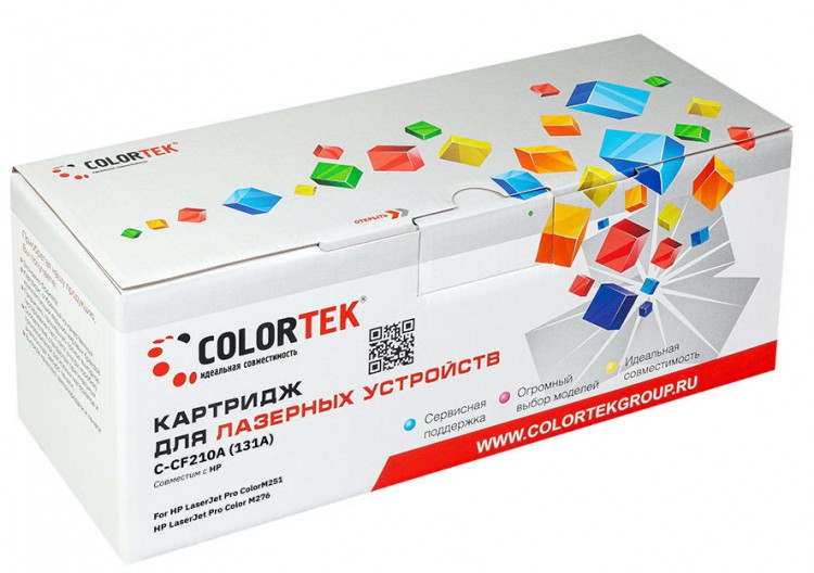 Лазерный картридж Colortek C-CF210A (131A) для принтеров HP LJPro 200 M251/ MFP M276, черный, 1800 к.