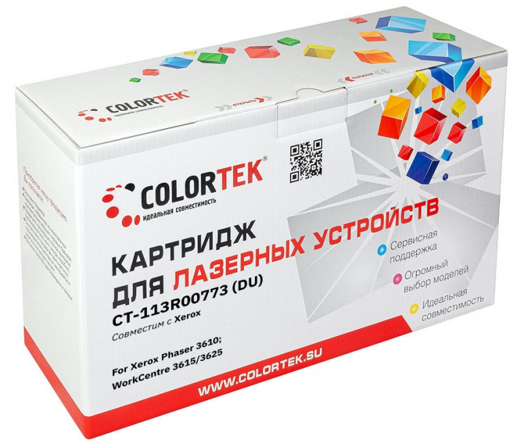 Лазерный картридж Colortek C-113R00773 (DU) WC3610/ 3615DN для принтеров Xerox Phaser 3610/ WC-3615/ WC-3625, черный, 85000 к.