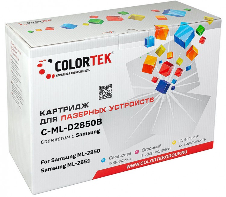 Лазерный картридж Colortek C-ML-D2850B для принтеров Samsung ML-2850/ 2851 (ML-2850A - 2к нет), черный, 5000 к.