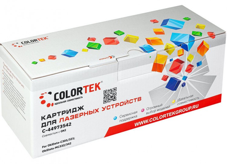 Лазерный картридж Colortek C-44973542 (C301/ 321) для принтеров Oki C301/ 321, пурпурный, 2000 к.
