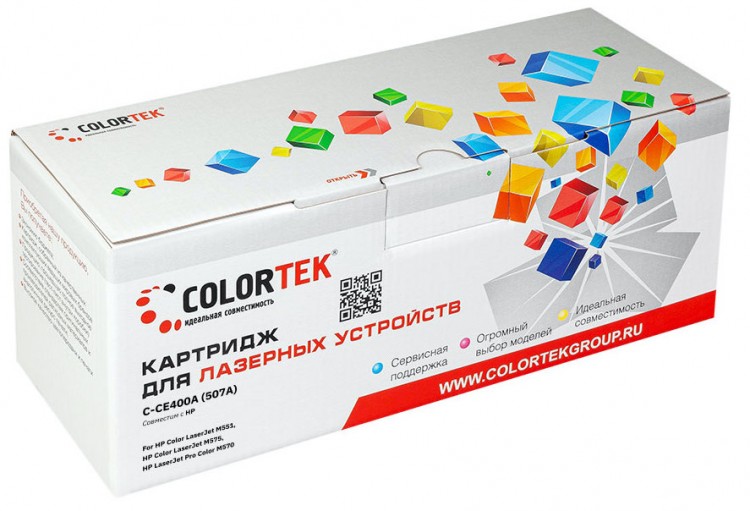 Лазерный картридж Colortek C-CB400A (642A) для принтеров HP CLJ CP4005, черный, 7500 к.