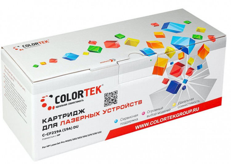 Лазерный картридж Colortek C-CF219A (19A) (DU) для принтеров HP Professional / LJP-M101/ М102/ М103/ М104/ М129/ М130/ М132, черный, 12000 к.