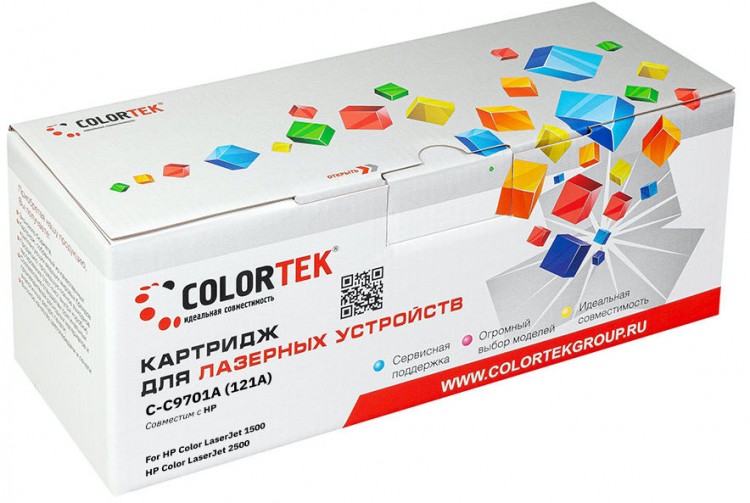 Лазерный картридж Colortek C-C9701A для принтеров HP CLJ-1500/ 2500, голубой, 4000 к.