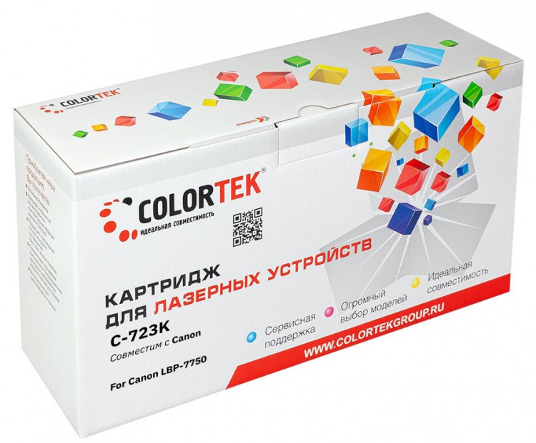 Лазерный картридж Colortek C-723 для принтеров Canon LBP-7750, черный, 5000 к.